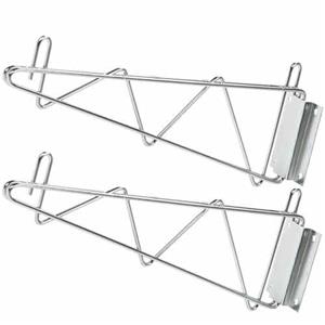 Pair Wall Bracket 18 Single Chrome