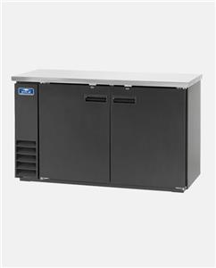 2 Door Back Bar Cooler, Black