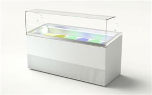 Cold Wall Gelato and Ice Cream Dipping Cabinet.  8) 3 Gallon Tub capacity for display and additional 4 tub storage below